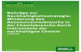 Beiträge zur Nachhaltigkeitsstrategie: Minderung des ... · PDF fileSustainable chemistry can make a significant contribution to sustainable development. However, a clear understanding