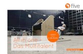 1 GERÄT All in one – Das Multitalent - five-konzept.de · Five Imagebroschüre 01 All in one – Das Multitalent  1 GERÄT 12 ÜBUNGEN