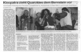  · Kleopatra zieht Quarzkies dem Bernstein vor Volxtheater Rösberg vor Premiere: Umweltthema, versponnen in Raumfahrt- und Urzeit-Abenteuer Von MARGRET KLOSE