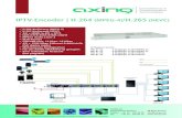 IPTV-Encoder | H.264 (MPEG-4)/H.265 (HEVC) · V2.3/2019-05-20 | Technische Verbesserungen, Änderungen im Design, Druckfehler und Irrtümer vorbehalten. AXING AG Gewerbehaus Moskau
