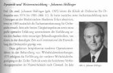 Dynamik und Weiterentwicklung Johannes Hellinger Dynamik und "Weiterentwicklung -Johannes Hellinger