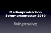 Medienproduktion Sommersemester 2010 - fue-wiki.tubit.tu ...fue-wiki.tubit.tu-berlin.de/lib/exe/fetch.php/lehrveranstaltungen:... · Microphone-Klasse • import ﬂash.media.Microphone;