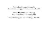 Modulhandbuch Erziehungswissenschaft Bachelor of Arts (2 ...¤ftsführung... · ve Orientierungen für praktisches Handeln anbieten können. Inhalte: Im ersten Teil dieses Moduls