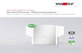 Technische Dokumentation Hocheffizienz-Wärmepumpen · 2 Beschreibung: • Luft/Wasser-Wärmepumpen für Außen- oder Innenaufstellung mit einer Heizleistung von 8, 10, 12 oder 14