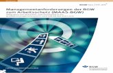 Managementanforderungen der BGW zum Arbeitsschutz (MAAS ... · zum Arbeitsschutz (MAAS-BGW). Mithilfe der MAAS-BGW für DIN EN ISO 9001:2015 können Sie Sicherheit und Gesundheit
