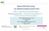 Sprachförderung im Mathematikunterricht - nline.nibis.denline.nibis.de/daznet/forum/upload/public/moderator/S108mode-ppp-mathe... · 7 Mein Forscherbericht Man nimmt erst die Zehner