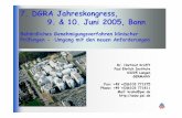 7. DGRA Jahreskongress, 9. & 10. Juni 2005, Bonn · Referat Genehmigung klin. Prüfungen S5 Sponsor Beratung Expertise Genehmigung, Bescheide; Fragen, etc CTA Zentrale Fachgebiete