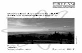 Deutscher Alpenverein (DAV) Sektion Friedrichshafen e.V. · 4 5 zwingend notwendig K = bei Kursen erforderlich mit dem Kurs- bzw. Tourenleiter abklären (L) = Ausrüstung kann ausgeliehen