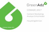GreenAdz GmbH & Co. KG€¦ · braucht Content Promotion, um erfolgreich zu sein." zu? (5er-Skala: 1=stimme überhaupt nicht zu –5=stimme voll und ganz zu) Große Einigkeit: Drei