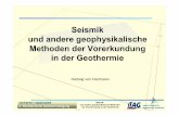 Seismik und andere geophysikalischen Methoden der ... · HOTSPOT HANNOVER 4. Norddeutsche Geothermietagung Seismik und andere geophysikalische Methoden der Vorerkundung in der Geothermie
