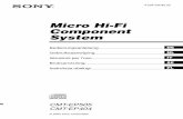 Micro Hi-Fi Component System - Sony DE · Produkt der Klasse 1. Der entsprechende Aufkleber befindet sich an der Unterseite des Geräts. Zur Vermeidung von Brandgefahr die Lüftungsöffnungen