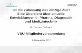 Dr. Gabriele Dallmannv-b-u.org/vbu_media/Downloads/Mitgliederversammlung2012/121204+VBU+…Biopharmazeutika inkl. ATMPs und Biosimilars Ex-Regulator PEI: Verantwortlichkeit für Zulassung