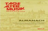 ALMANACH - tagealtermusik-regensburg.de · 2. bis 5. juni 2017 musik vom mittelalter bis zur romantik konzerte an historischen stÄtten almanach 2017 preis: 5,00 € tam-almanach-2017v5