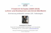 Friedrich Schauta (1849-1919) Lehrer und Konkurrent von ... · Friedrich Schauta (1849-1919) Lehrer und Konkurrent von Ernst Wertheim Erinnerung anlässlich seines 100. Todestages