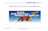 Überblick zu Dymola und Modelica - bausch-gall.de · – Dymola, Spice, Simulink, Matlab. November 2007 Informationstag an der TU Wien 4 Dymola • Dymola ist eine Software zur Modellierung