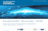 Eurokontakte November 2018 · 2 “Eurokontakte” bietet Ihnen monatlich gebührenfrei per E-Mail kurze Kooperationsangebote und -gesuche ausländischer Unternehmen aus mehr als