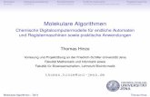 Molekulare Algorithmen - Fakultät für Mathematik und ...users.minet.uni-jena.de/~hinze/molekulare-algorithmen-vorlesung3.pdf · Fakultät Mathematik und Informatik sowie Fakultät