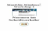 Normen im Schriftverkehr - hs-bremen.de · Word für Windows: Workshop Normen im Schriftverkehr Seite 3 © Jörg Voigt; 2001 ( Homepage:  / E-Mail: JoergVoigt@glinde-elbe.net)