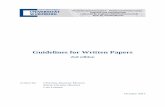 Guidelines for Written Guidelines for Written Papers . 2nd edition . written by: Christina Domene Moreno
