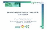 Netzwerk Psychosomatik Österreich – Status Quonetzwerk-psychosomatik.at/downloads/Arbeitstreffen/Netzwerk_Fazekas... · Netzwerk Psychosomatik Österreich – Status Quo Christian
