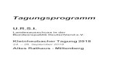 Landesausschuss in der Bundesrepublik Deutschland e.V. · Tagungsprogramm U.R.S.I. Landesausschuss in der Bundesrepublik Deutschland e.V. Kleinheubacher Tagung 2018 24. – 26. September