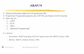 ABAP/4 - info.uni-karlsruhe.de · ABAP/4-Programme sollen einfach lesbar und verständlich sein. Vermeidung von Programm(quellen)verlust Programme in der Systemdatenbank speichern