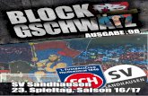 SV Sandhausen 23. Spieltag, Saison 16/17 · 23. Spieltag, Saison 16/17. 2 05. März 2017 Servus Osttribüne! Ein alter Bekannter, der SV Sandhausen ist mal wieder zu Gast. Ich freue