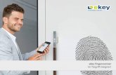 ekey Fingerscanner im Türgriff integriert · 4 SHORT FACTS • kleinste Fingerprint-Zutrittslösung (25,1 x 52,1 x 12,1 mm) • speziell für den flächenbündigen Einbau entwickelt