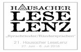 27. Juni – 6. Juli 2018 - leselenz.euleselenz.eu/wp-content/uploads/2018/06/ll2018.pdf · 11 Hausacher Stadtschreiber*innen 2018 / 2019 Anlässlich ihrer 750-Jahr-Feier hatte die