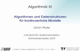 Algorithmik III Algorithmen und Datenstrukturen für kontinuice.u-sys.org/Veranstaltungen/Algo3 (Rüde)/folien/vl01a.pdfFormat der Vorlesung 4 SWS Vorlesung 2 SWS Übungen: Programmier-