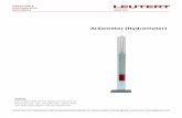Aräometer(Hydrometer) - mudtest.com · Beschreibung Das Aräometer dient der Bestimmung des spezifischen Gewichtes von Bohrspülungen und Zementbrühe. Es ist hauptsächlich für