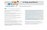 Glysofor N – Spezifikation · Glysofor N - Spezifikation Seite 5 von 12 Anwendungsrichtlinien Verzinkte Bauteile sind zu vermeiden, da Zink gegenüber Glykol und glykolhaltigen