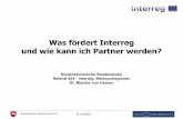 Was fördert Interreg und wie kann ich Partner werden? · deutsche Delegation in den BegleitausschüssenPartner Lead Beneficiary Coordinating Partner • Federführung • stellt