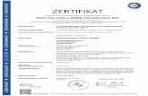 ZERTIFIKAT - MBL · (Reference no. acc. to DIN EN ISO 4063) 135 - Metal active gas welding 141 - TIG gas tungsten arc welding Material Group 1.1, 1.2, 3.1 according to CEN ISO/TR