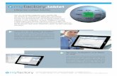 .tablet - myfactory.com · .tablet Direkt vor Ort Belege erstellen Mit der myfactory WebApp erstellen Sie oder Ihre Mitarbeiter direkt beim Kunden Vor-Ort Angebote oder nehmen Bestellungen