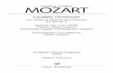 Laudate Dominum · MOZARTWolfgang Amadeus Laudate Dominum aus: Vesperae solennes de Confessore KV 339 Nr. 5 Soprano solo, Coro (SATB) 2 Violini, Basso continuo (Violoncello/Fagotto