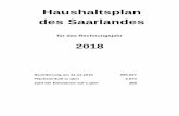 des Saarlandes Haushaltsplan 2018 · des Saarlandes (UKS) sind in die Ermächtigung des Satzes 1 einzubeziehen; Zinsen hierfür sind dem Land zu erstatten. (5) Das Ministerium für
