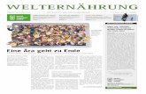 WELTERNÄHRUNG · Die Artikel konzentrierten sich auf unsere Kernthemen wie ländliche Entwicklung, die Situation der Klein bauern weltweit sowie die strukturellen Gründe für Hun