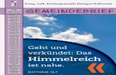 126 GeMeinDeBrief - ehringen-wallerstein- . Kirchengemeinde Ehringen-Wallerstein 126 Aug. 2019-Okt.