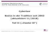 Cyberlaw Basics in der Tradition seit 2003 (aktualisiert ... · cylaw tu-darmstadt Fachgebiet Öffentliches Recht Prof. Dr. Viola Schmid, LL.M. (Harvard) Cyberlaw Basics in der Tradition