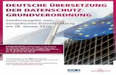 Deutsche £“bersetzung Der Datenschutz- grunDverorDnung Deutsche £“bersetzung Der Datenschutz-grunDverorDnung