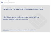 Symposium „Dynamische Sorptionsverfahren 2017“ · J. Guderian, Fachhochschule Münster und CarboTech AC GmbH Symposium „Dynamische Sorptionsverfahren 2017“ Kinetische Untersuchungen