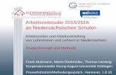 Arbeitszeitstudie 2015/2016 an Niedersächsischen Schulen · Kultusministerium (Hg.): Die niedersächsischen berufsbildenden Schulen in Zahlen Sj. 2015/2016, Mai 2016, S. 1,2,8, 26