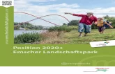 Position 2020+ Emscher Landschaftspark - rvr.ruhr · wirtschaftlich produktiv. Institutionelle Ak-teure für den Emscher Landschaftspark sind der Regionalverband Ruhr, die 20 Kommunen