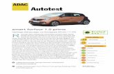 Autotest - adac.de · smart forfour 1.0 prime Viertüriger Kleinstwagen mit Schrägheck (52 kW / 71 PS) und zehn Jahre nachdem der smart fo rfour Premiere hatte, legt der Daimler-Konzern