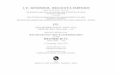 J. F. BÖHMER, REGESTA IMPERII · j. f. bÖhmer, regesta imperii herausgegeben von der Österreichischen akademie der wissenschaften – regesta imperii – und der deutschen kommission