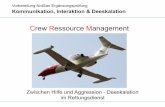 Crew Ressource Management · Kommunikation hat einen Inhalts-und einen Beziehungsaspekt Kommunikationsabläufe werden unterschiedlich strukturiert “Partnerstreit“ Kommunikation