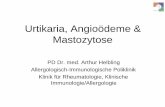Urtikaria, Angioödeme & Mastozytoseria.insel.ch/fileadmin/ria/ria_users/Pdf/Pdf-allergologie/UrtAngioMast.pdf · Medikamente • NSAID, Coxibe • ACE-Inhbitor Infekte Mechanisch.