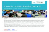 Clean India Show 2019 - thueringen-international.de · Clean India Show internationalem Fachpublikum zu präsentieren, Kontakte zu knüpfen und potentielle Geschäftspartner vor Ort