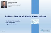 DSGVO Was Sie als Makler wissen müssen · DSGVO –Was Sie als Makler wissen müssen 10.04.2018 Philipp von Wartburg CTO / CDO Geschäftsleiter Technologie & IT Prokurist - Wie die